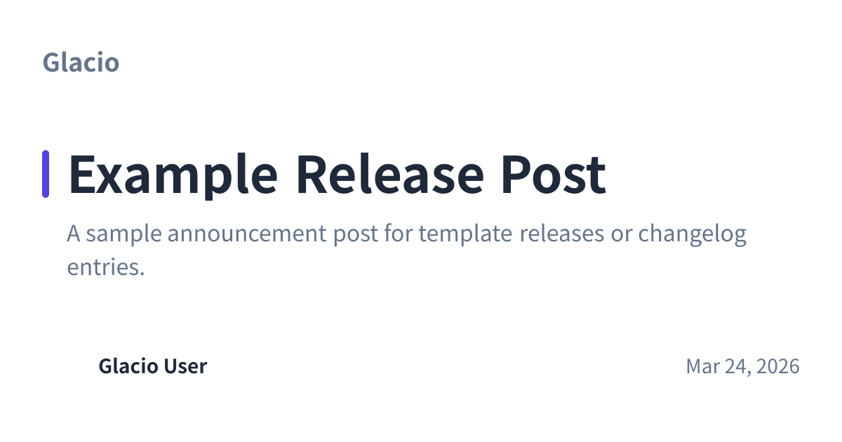 Share preview for Example Release Post