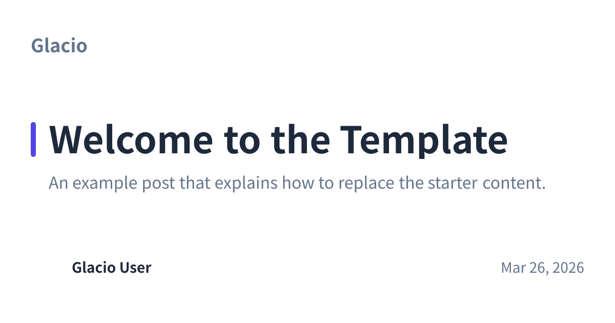 Share preview for Welcome to the Template